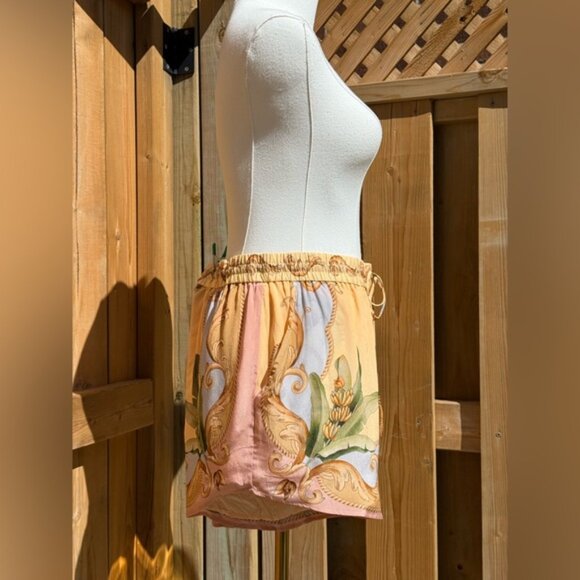 🆕 FARM Rio 🧿 NWOT Multicolor Banana Royalty Kaleidoscope Shorts, Sz L - Picture 7 of 16